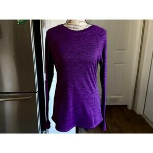 Women’s ClimateRight by Cuddl Duds Purple Long Sleeve Top Size Small